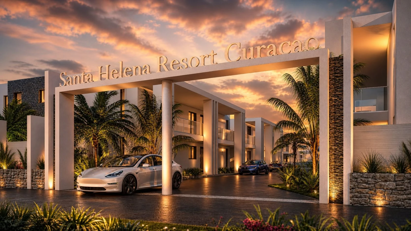 Santa Helena Resort Curacao entrance visualization