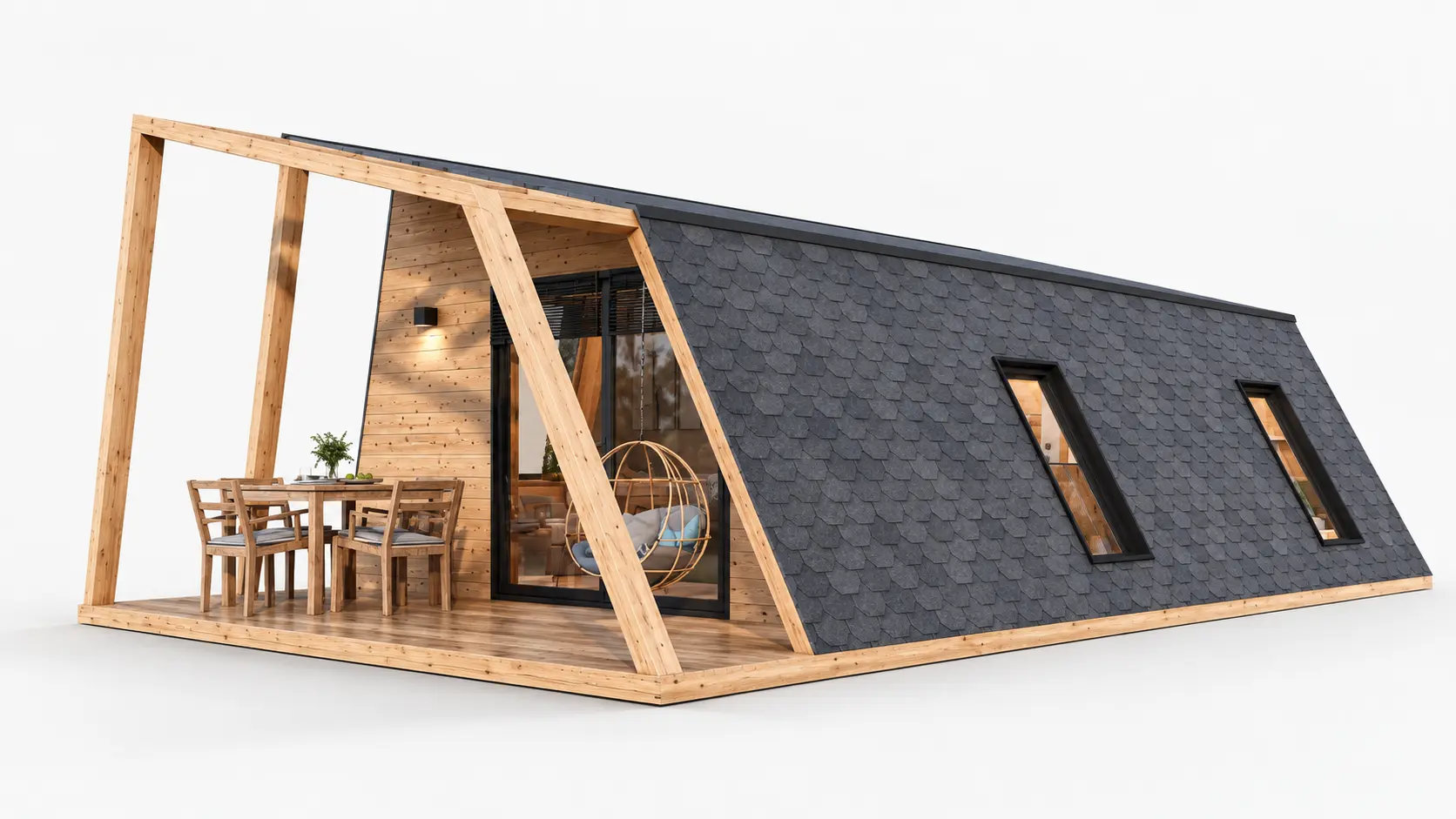 ZALA Glamping Pod clean studio front view